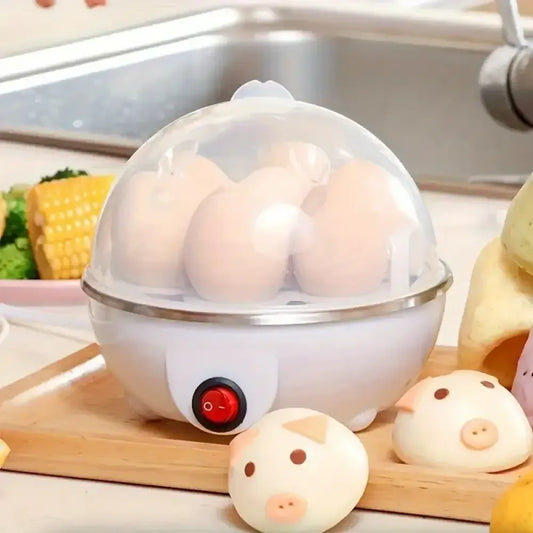 Egg Cooker with Automatic Power Off – 7 Egg Multi-Functional Steamer for Boiled Eggs, Custard & Breakfast
