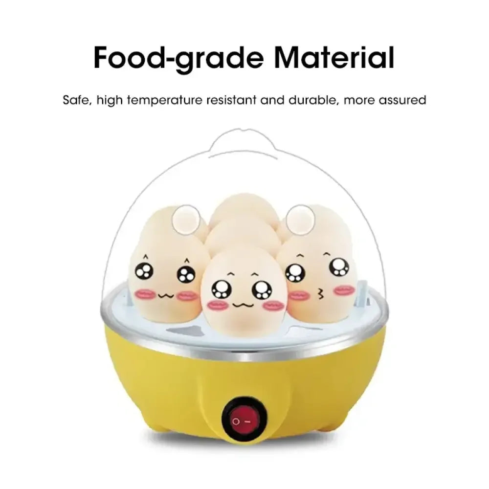 Egg Cooker with Automatic Power Off – 7 Egg Multi-Functional Steamer for Boiled Eggs, Custard & Breakfast