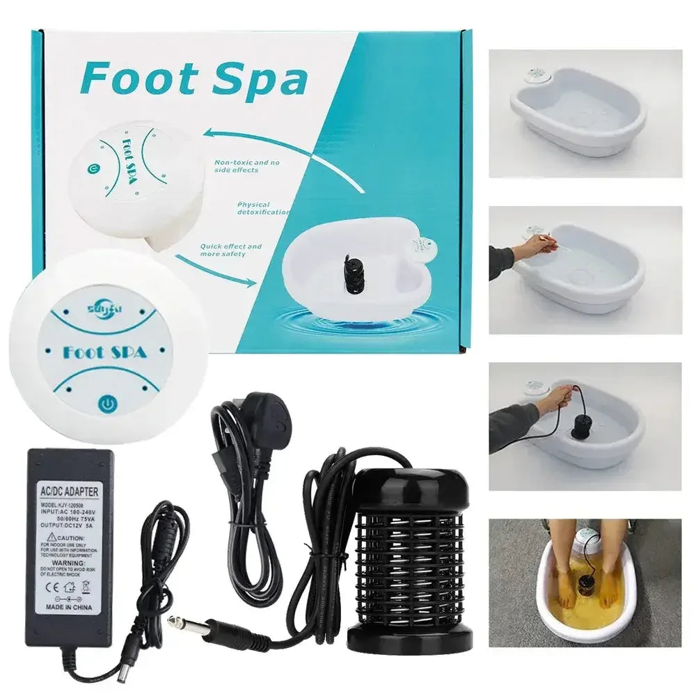 Electric Ionic Foot Detox Machine | Mini Portable Hydrotherapy Spa Massage Array