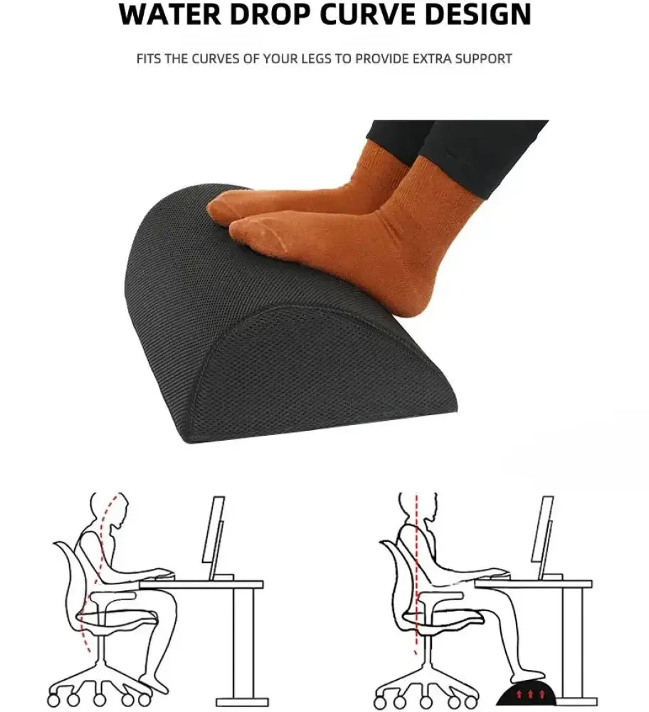 Ergonomic Memory Foam Footrest & Leg Lift Pillow | Office, Gaming & Home Comfort