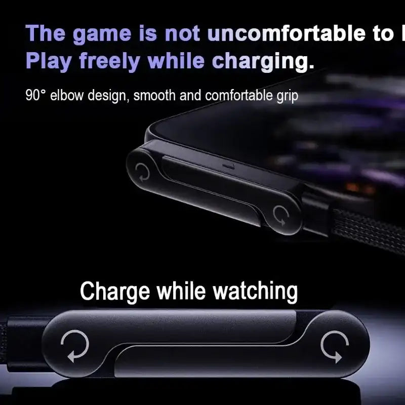 Type-C Fast Charging Cable with Foldable Phone Stand