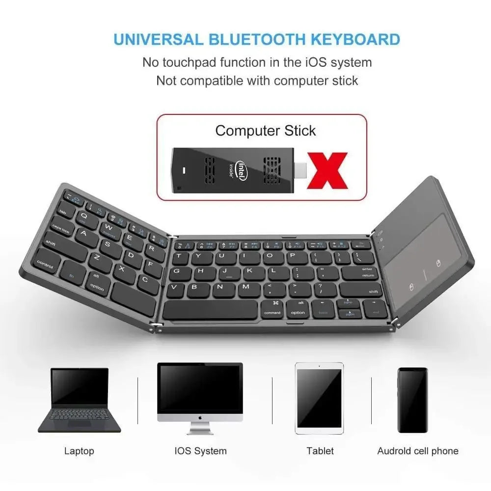 Foldable Bluetooth USB Charging Keyboard