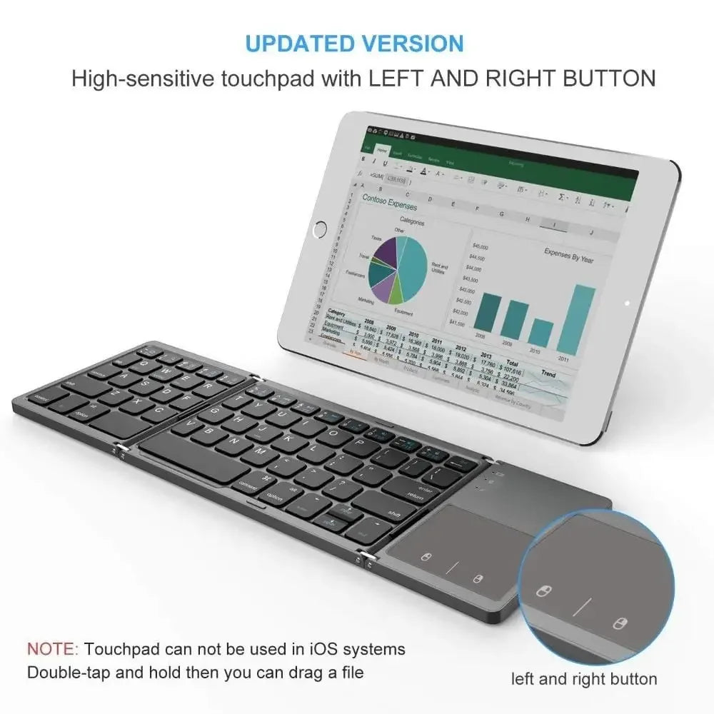 Foldable Bluetooth USB Charging Keyboard