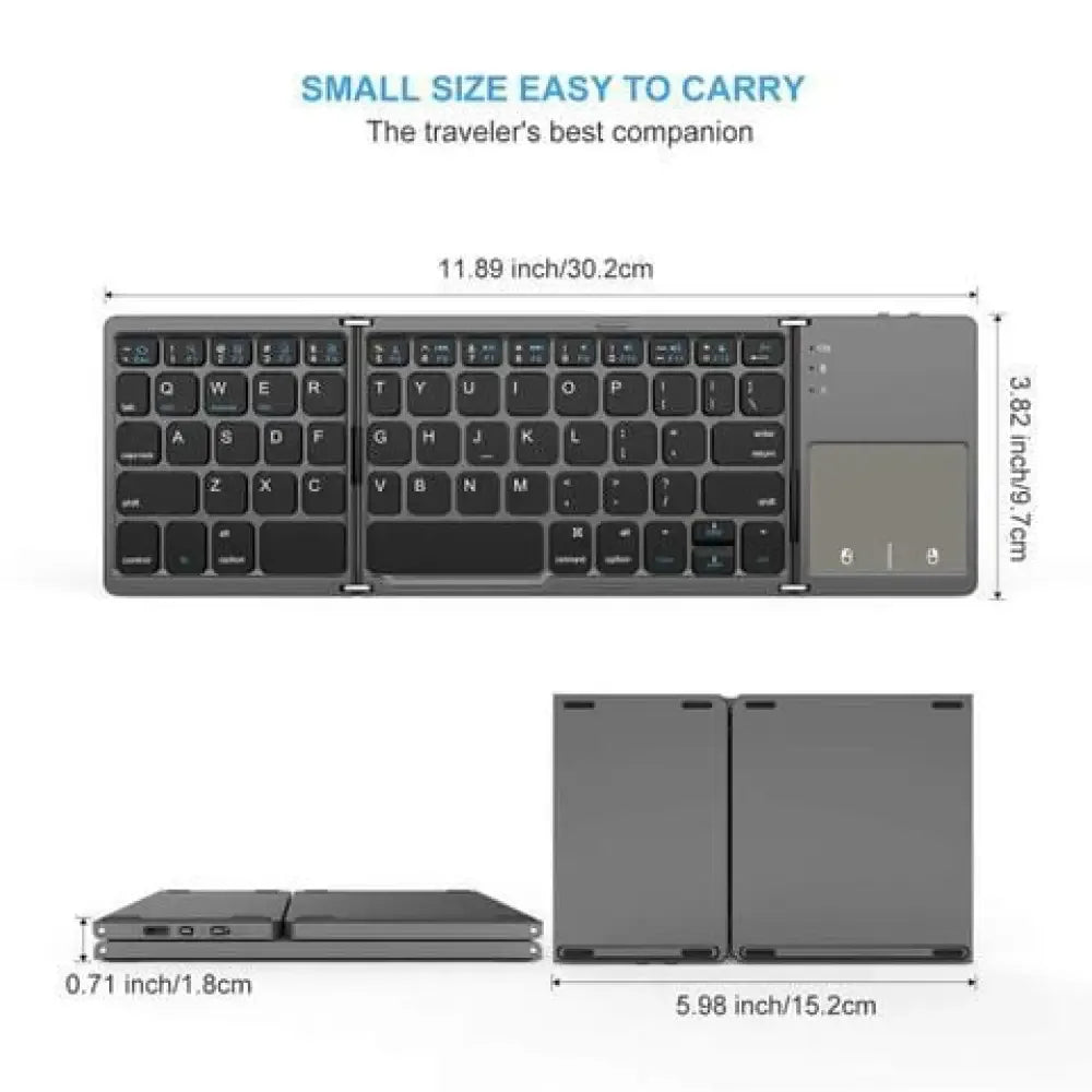 Foldable Bluetooth USB Charging Keyboard