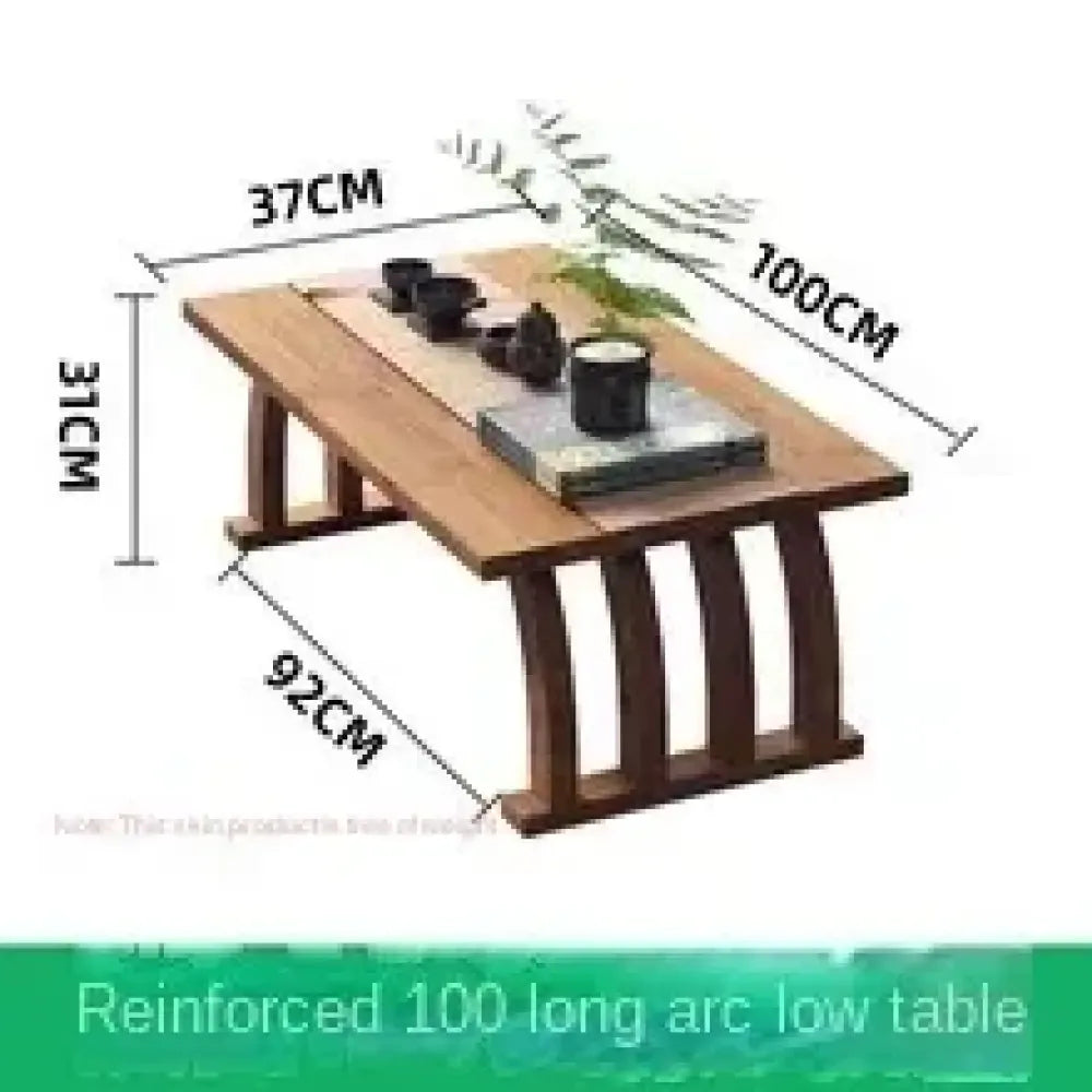 Foldable Low Tea Table – Japanese Tatami Bamboo Kang Table Bay Window