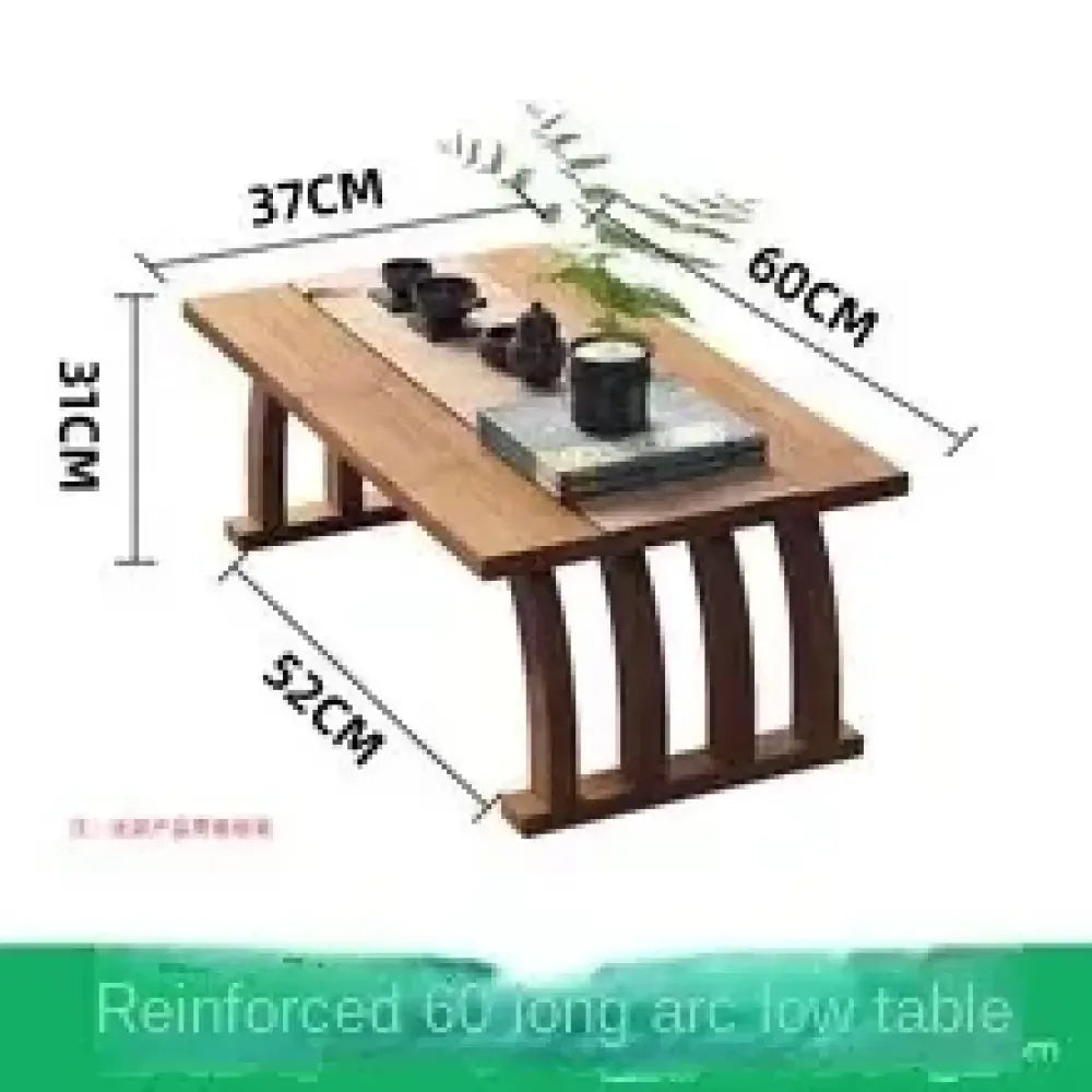 Foldable Low Tea Table – Japanese Tatami Bamboo Kang Table Bay Window