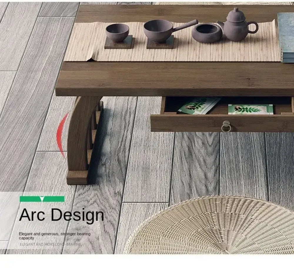 Foldable Low Tea Table – Japanese Tatami Bamboo Kang Table Bay Window