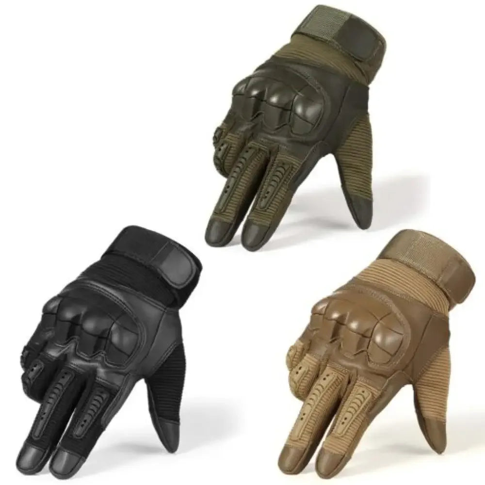 Full Finger Tactical Gloves for Men | Non-Slip Rubber Protection, Touch Screen Compatible