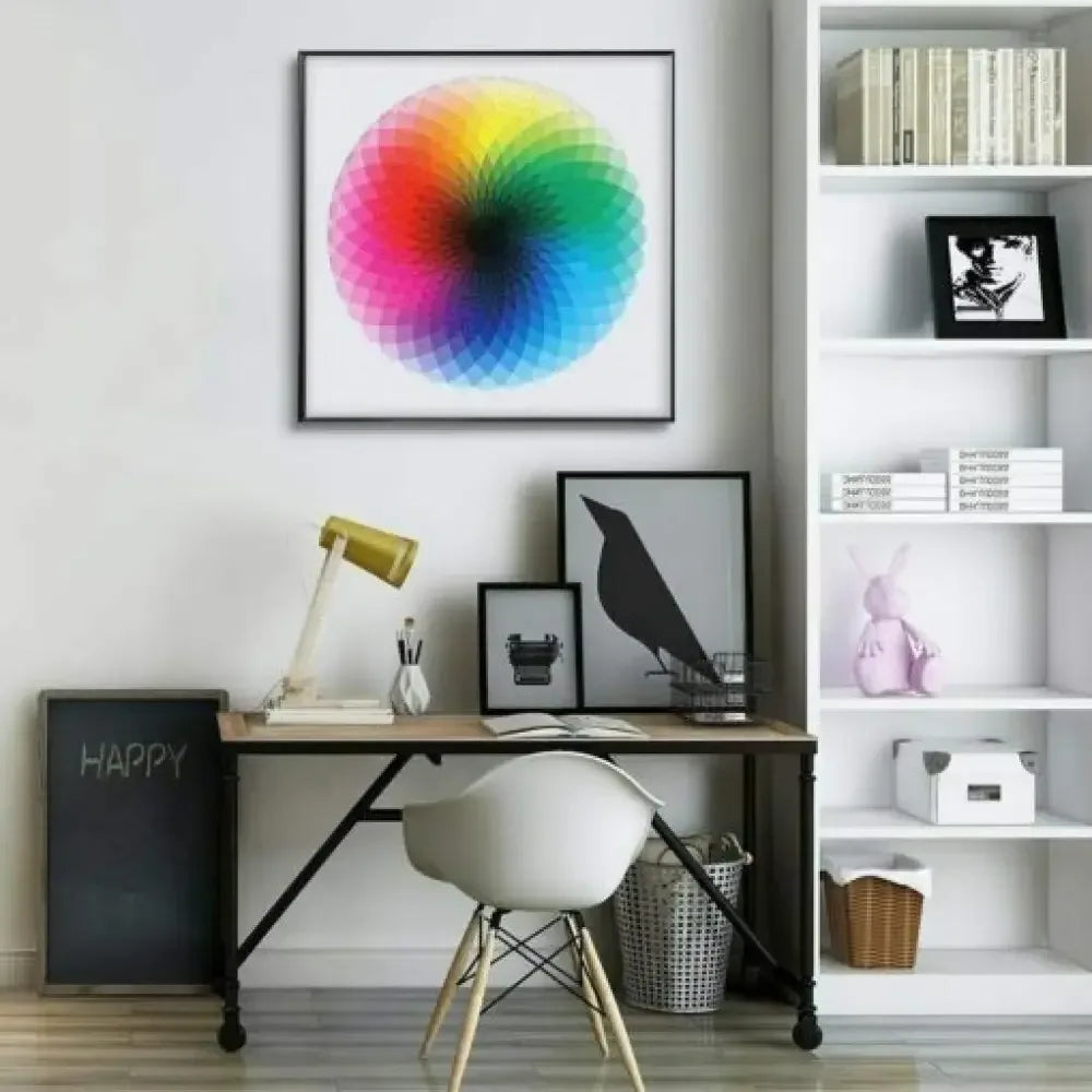Gradient Color Rainbow Large Round Jigsaw Puzzle 