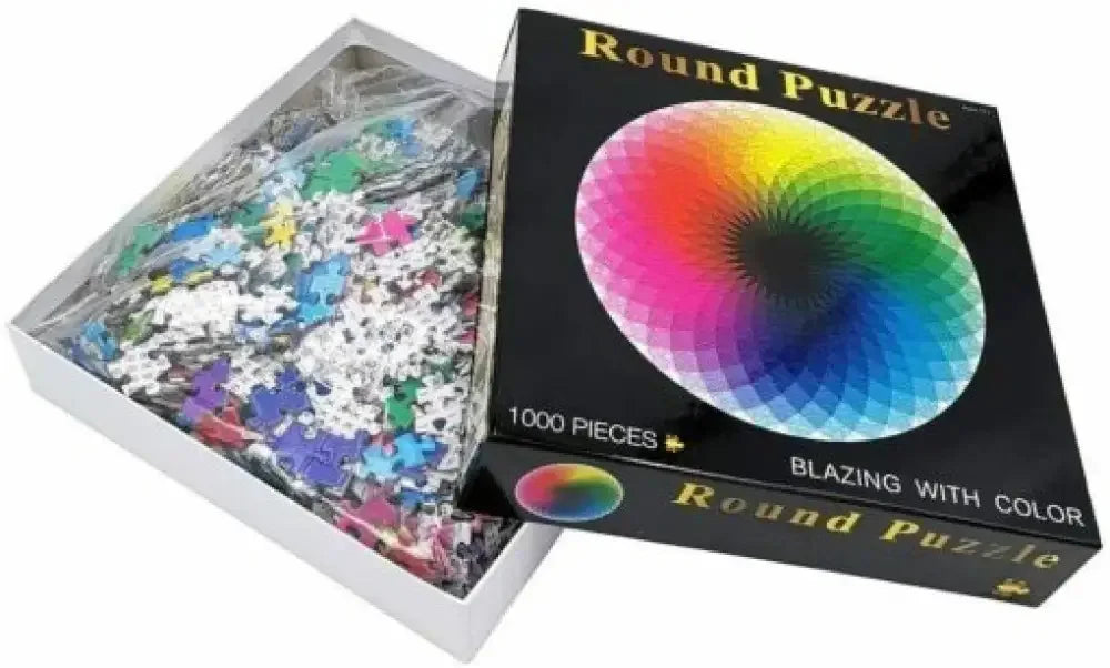 Gradient Color Rainbow Large Round Jigsaw Puzzle 