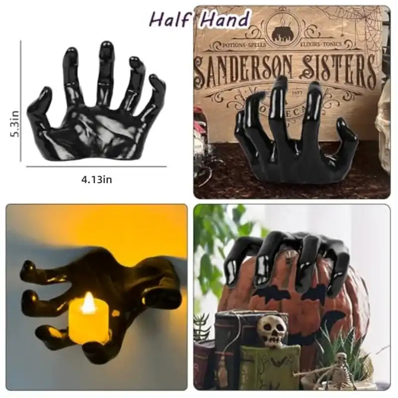 Wall-Mounted Creepy Hand Candle Holder -  Hand Wall Decor