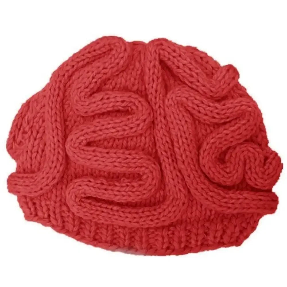Handmade Knitted Spoof Halloween Brain Hat