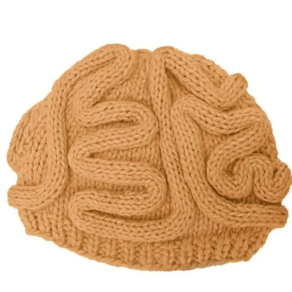 Handmade Knitted Spoof Halloween Brain Hat