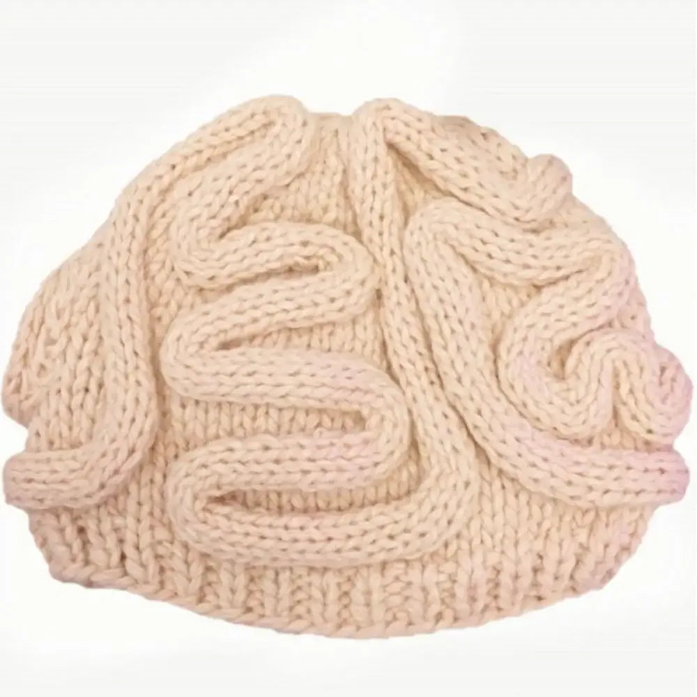 Handmade Knitted Spoof Halloween Brain Hat