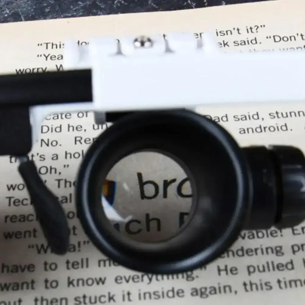 Headband Magnifying Glass with LED Light, Adjustable Jeweler Watch Repair Loupe 8X 15X 23X