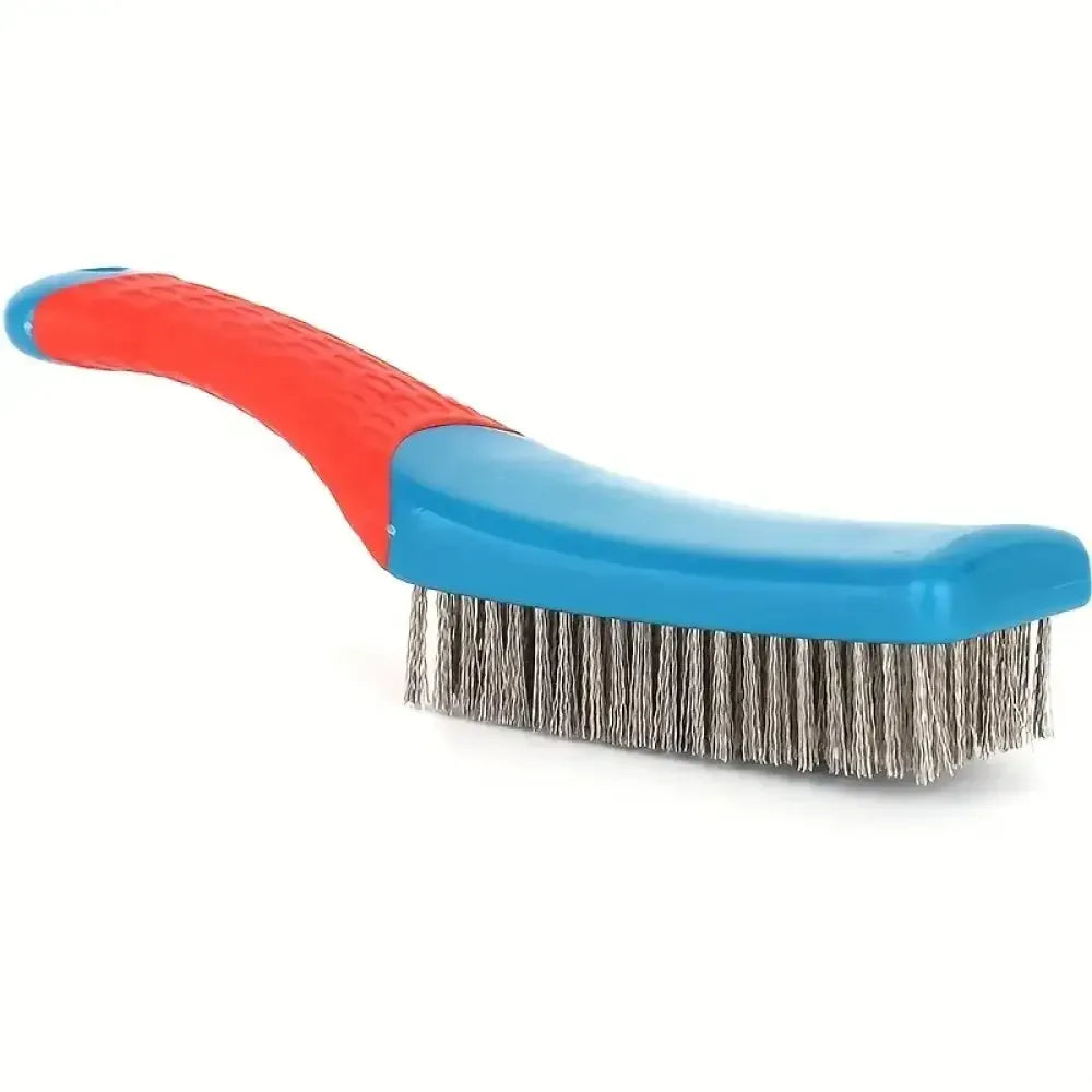 Heavy-Duty Stainless Steel Wire Brush | Rust, Slag & Paint Remover with Comfortable Ergonomic Handle