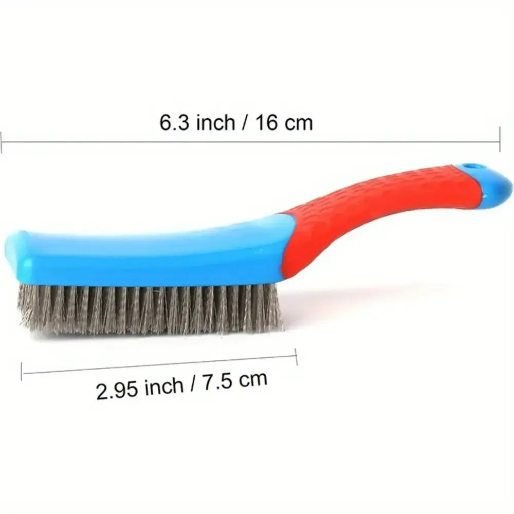 Heavy-Duty Stainless Steel Wire Brush | Rust, Slag & Paint Remover with Comfortable Ergonomic Handle