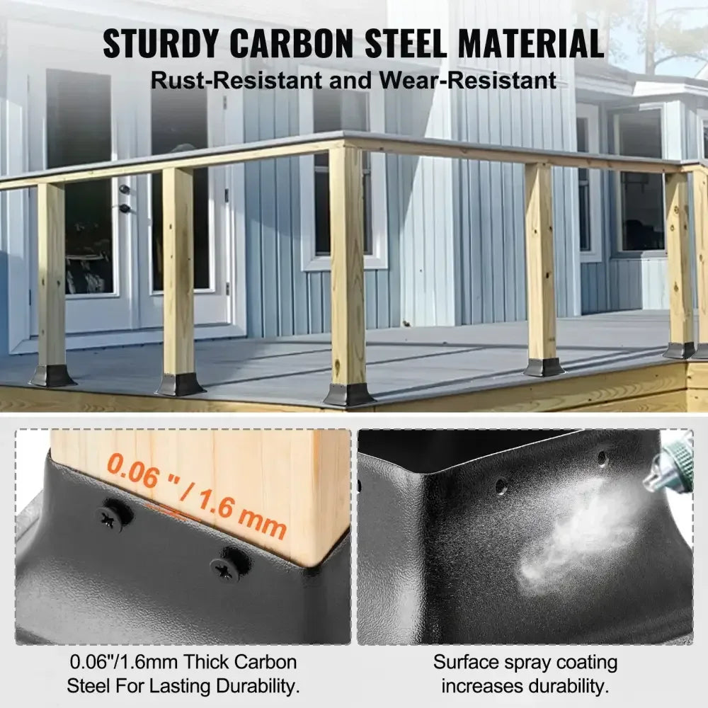 Heavy-Duty Steel Deck & Railing Support