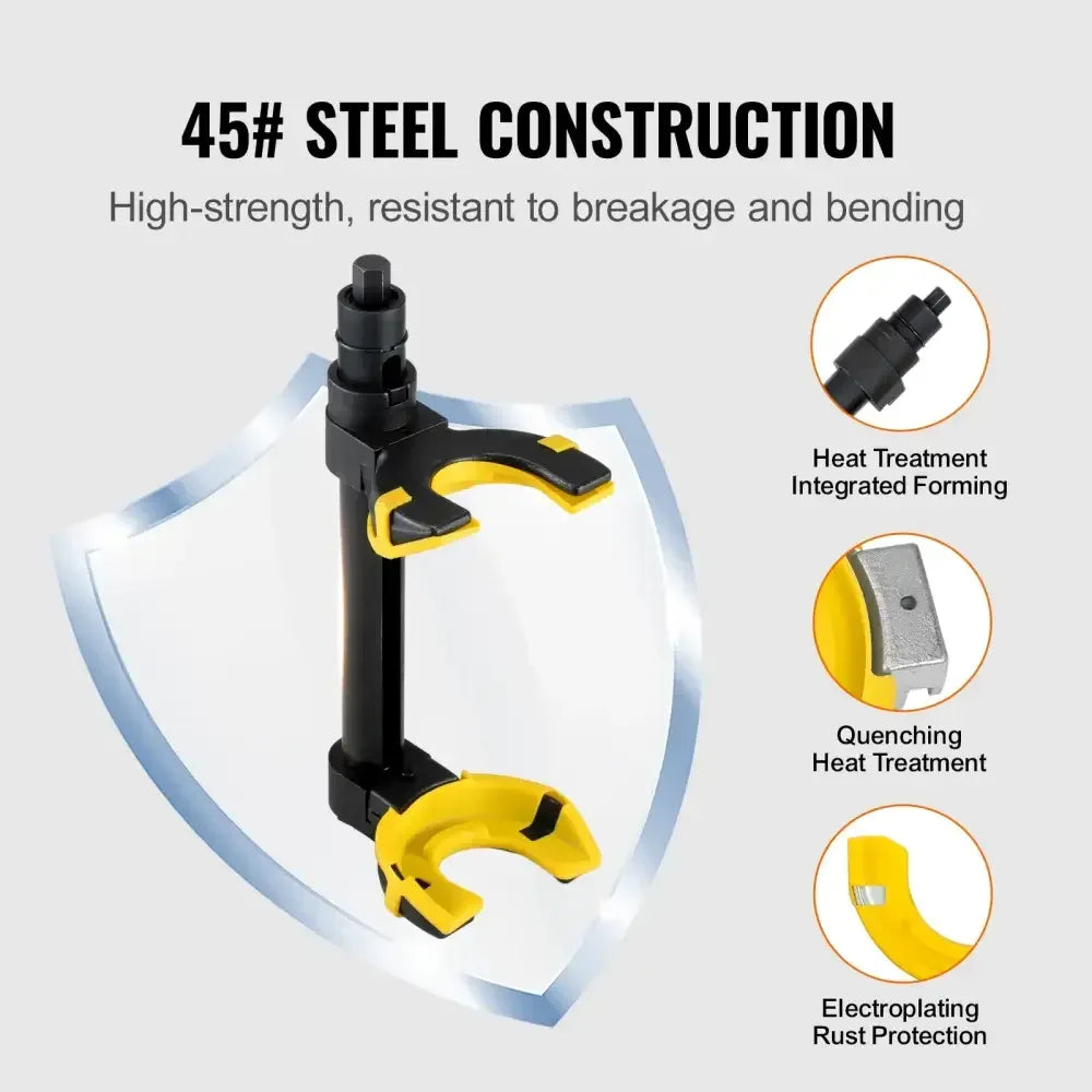 Heavy Duty Strut Spring Compressor Kit with 3 Interchangeable Yokes, 9921 lbs Load Capacity