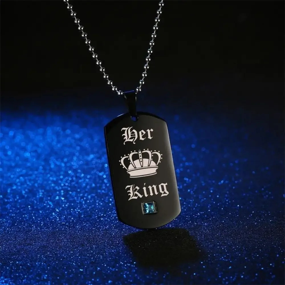 Her King His Queen Couple Necklace