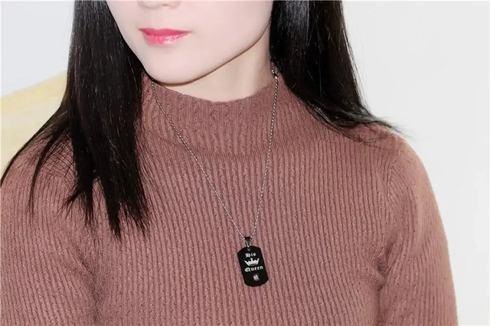 Her King His Queen Couple Necklace