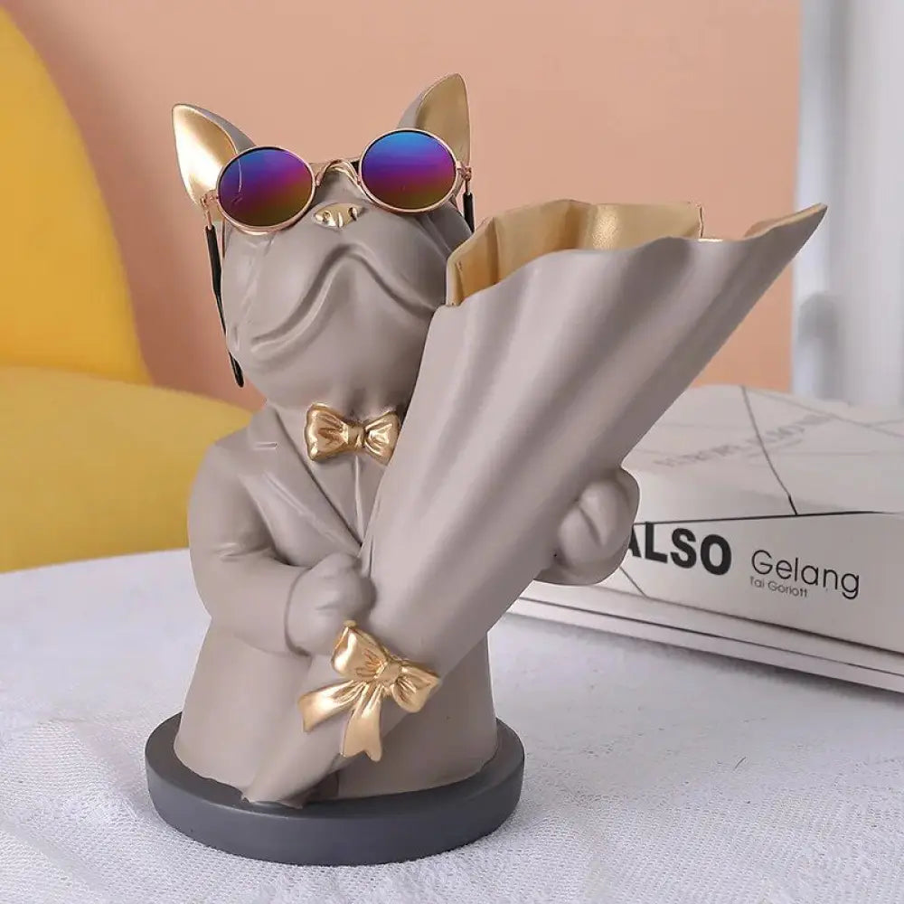 Home Decor Figurine Miniature French Bulldog Statue