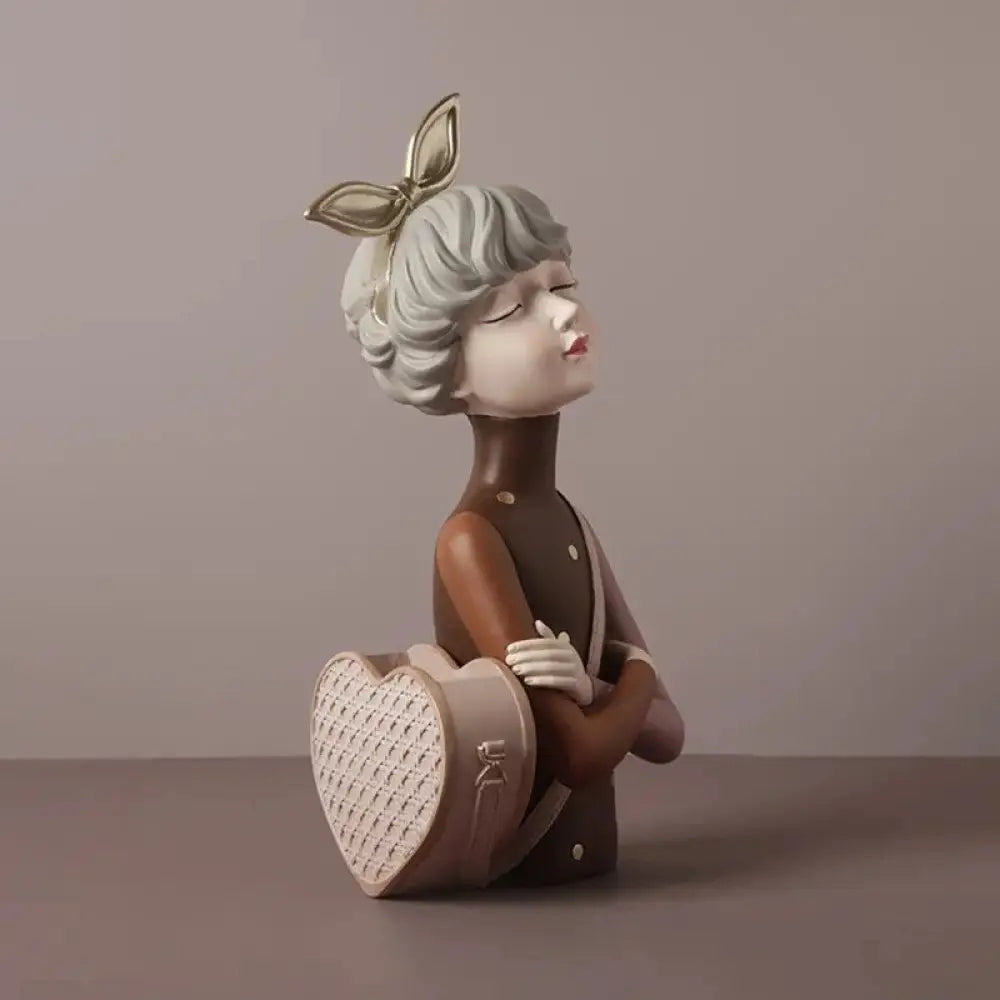 Home Decoration, Girl Figurine Miniature, Figure Statue, Flower Vase