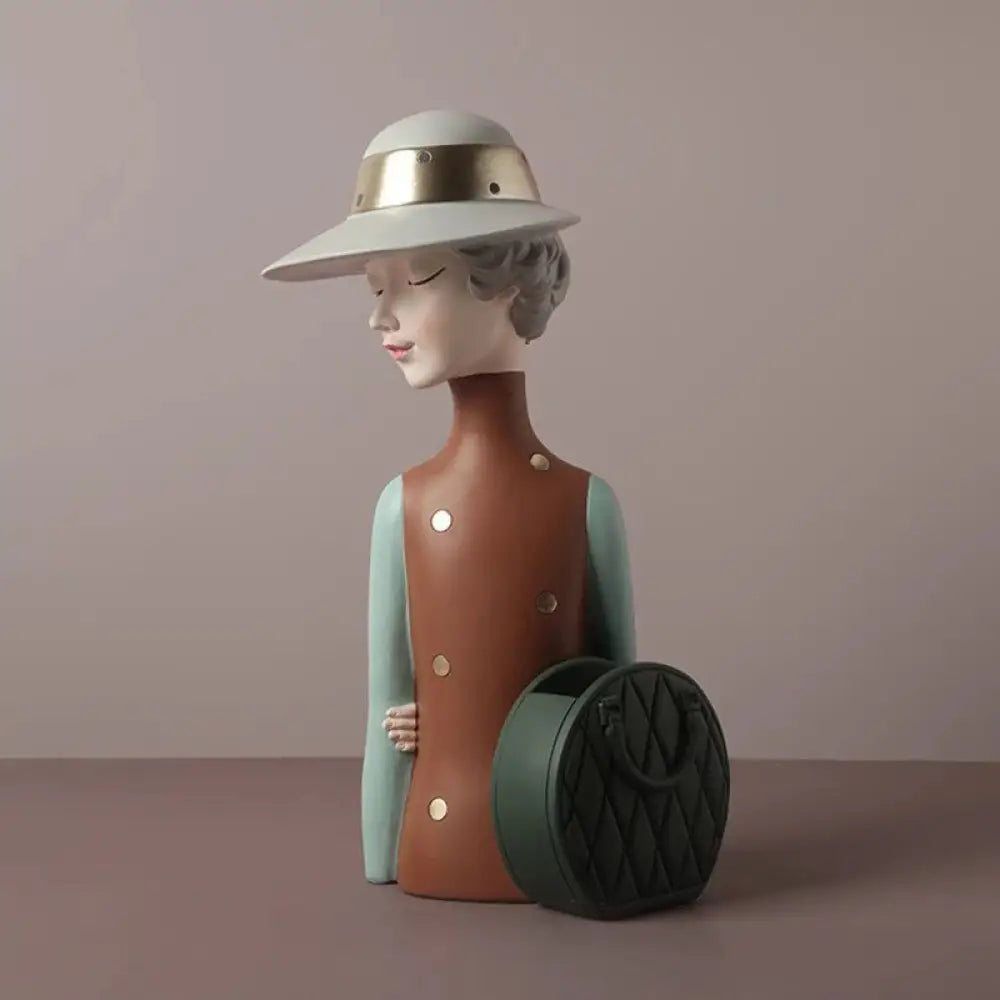 Home Decoration, Girl Figurine Miniature, Figure Statue, Flower Vase