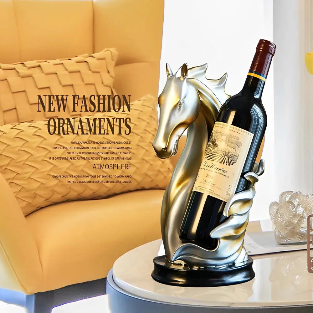 Horse Shape Display Shelf Wine Holder Animal Statue