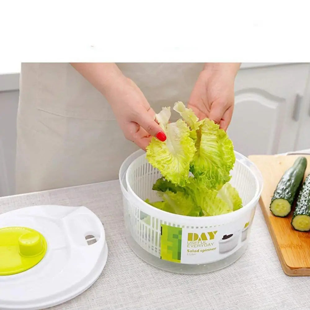 Household Hand-Cranked Vegetable Salad Spinner
