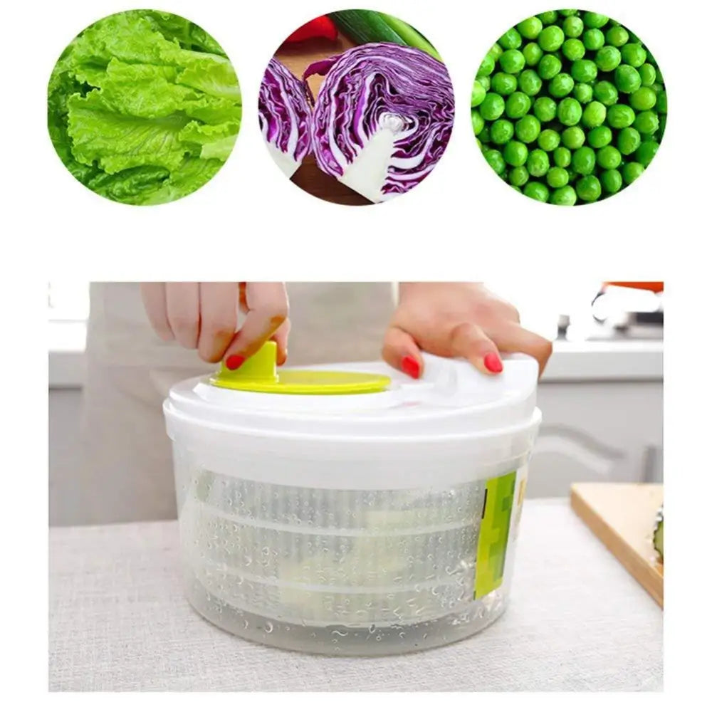 Household Hand-Cranked Vegetable Salad Spinner