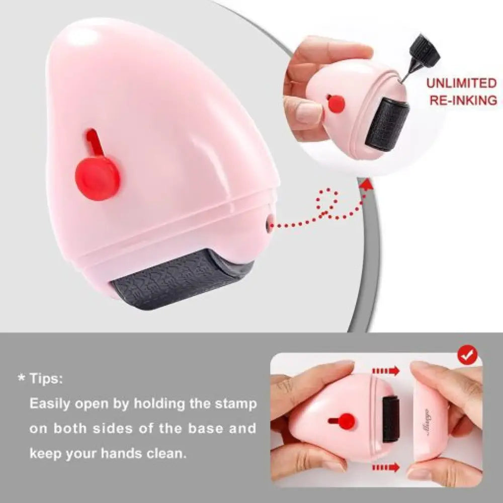 Identity Theft Protection Roller Stamp with Box Opener