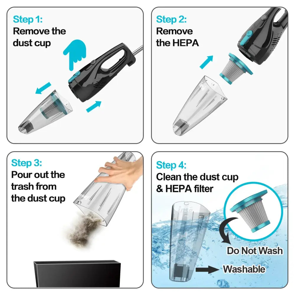INSE R3S Corded Handheld Vacuum Cleaner | 16Kpa Suction, 6M Extra-Long Cord for Car & Hard Floors