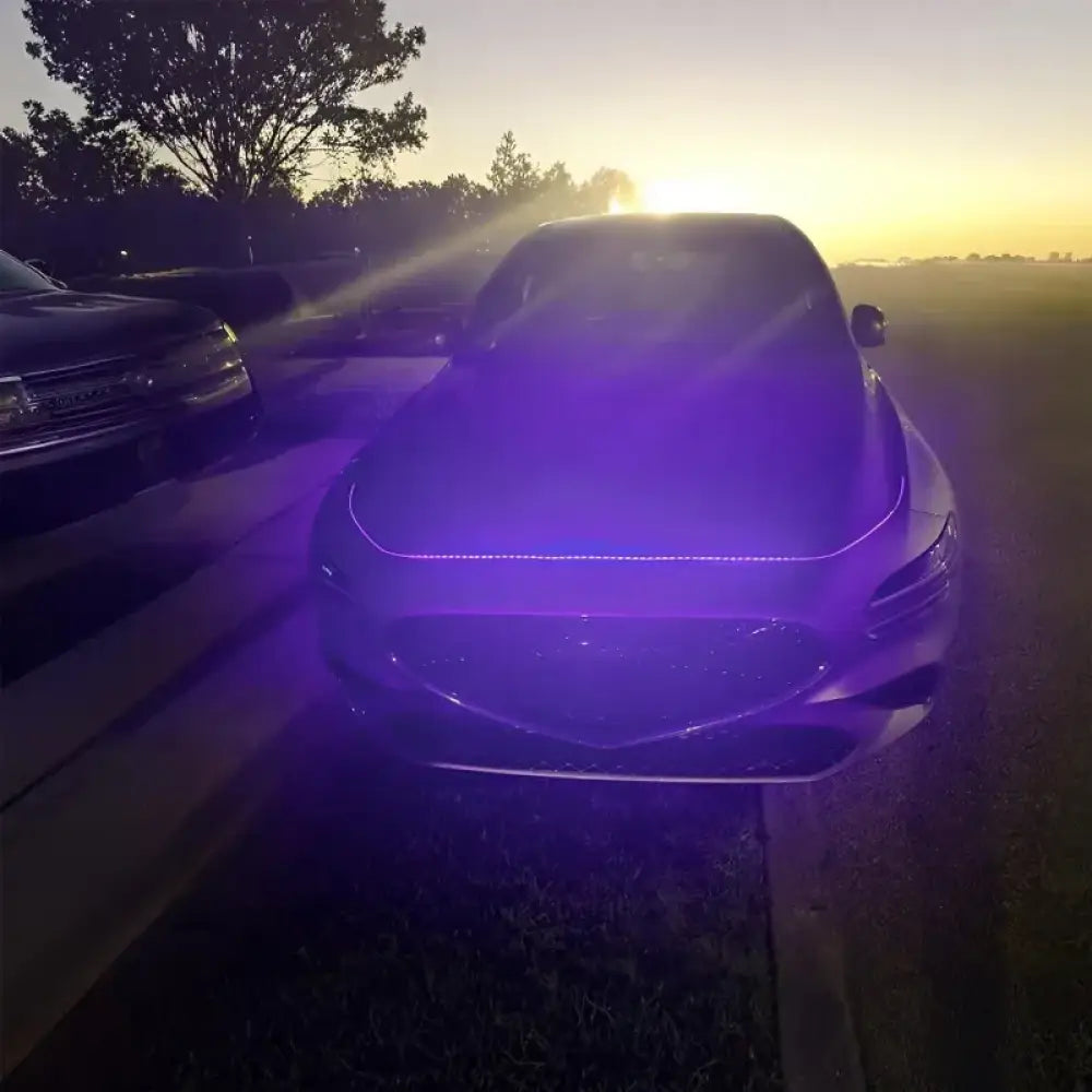 Intelligent Light & Shadow Engine Hood System | Dynamic Scanning RGB Light Strip with APP / Remote Dual Control