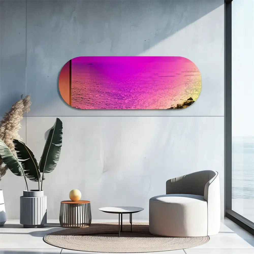 Iridescent Rainbow Wall Mirror Aesthetic Full-Length Glass Accent