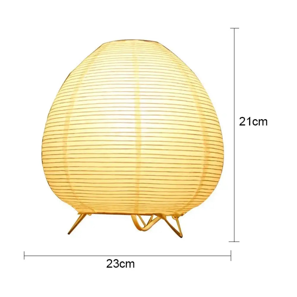 Lantern LED Table Lamp Rice Paper Minimalist Bedside Study Art Decor