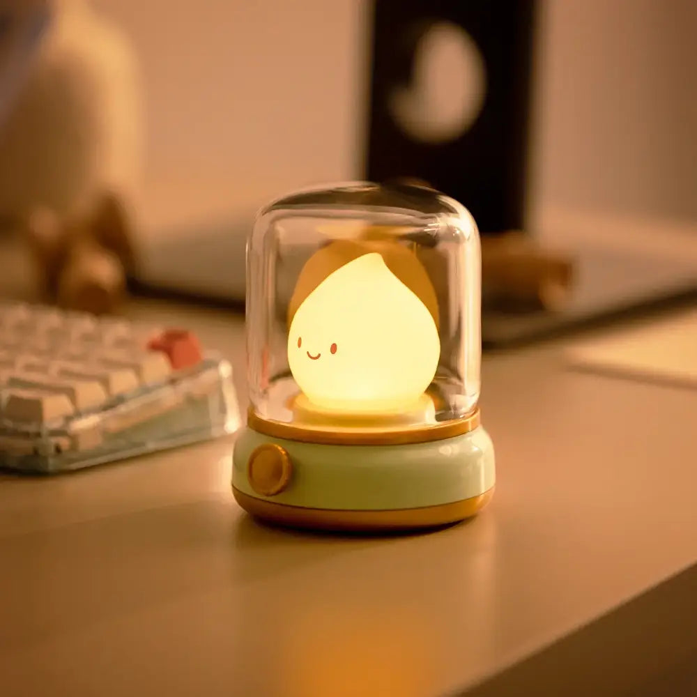 Kerosene LED Night Light Dimmable White Noise Lamp 12H Battery