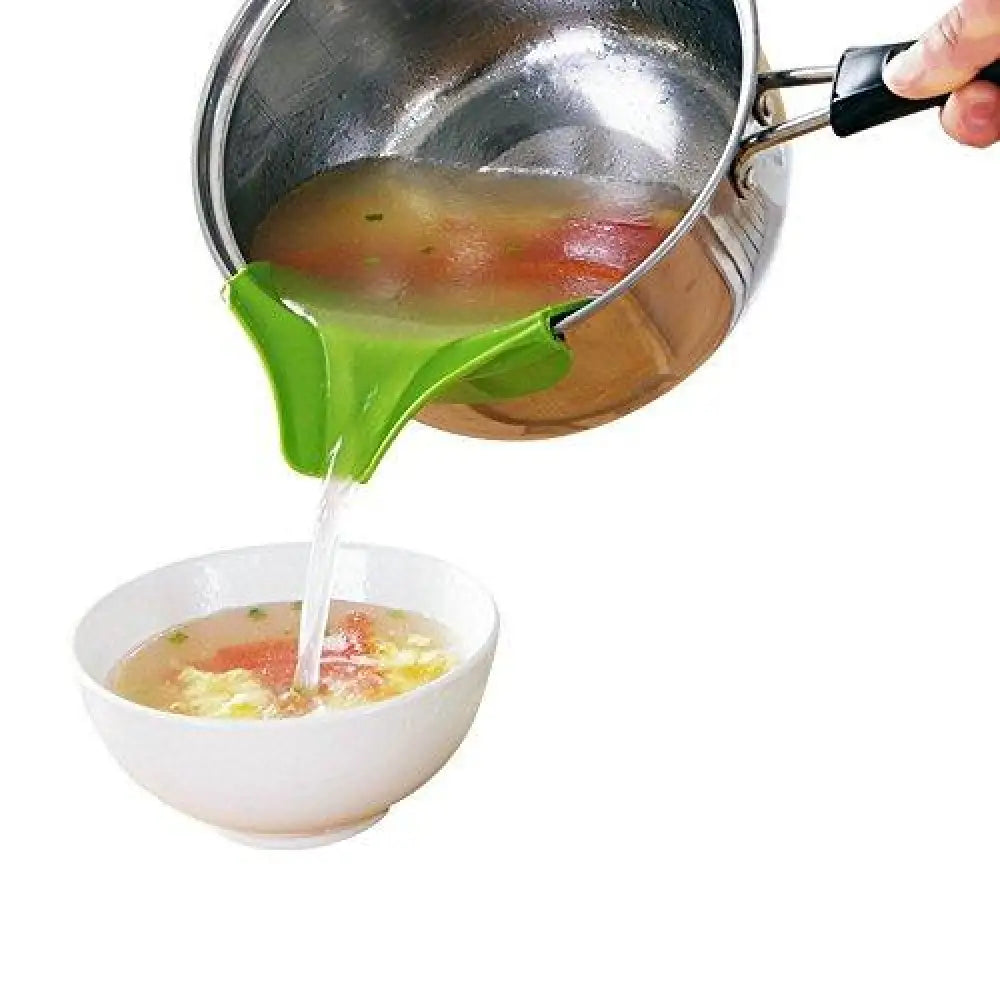 Kitchen Funnel with Anti-Splash Edge & Liquid Streamer Spout – Anti-Spill Pouring Tool