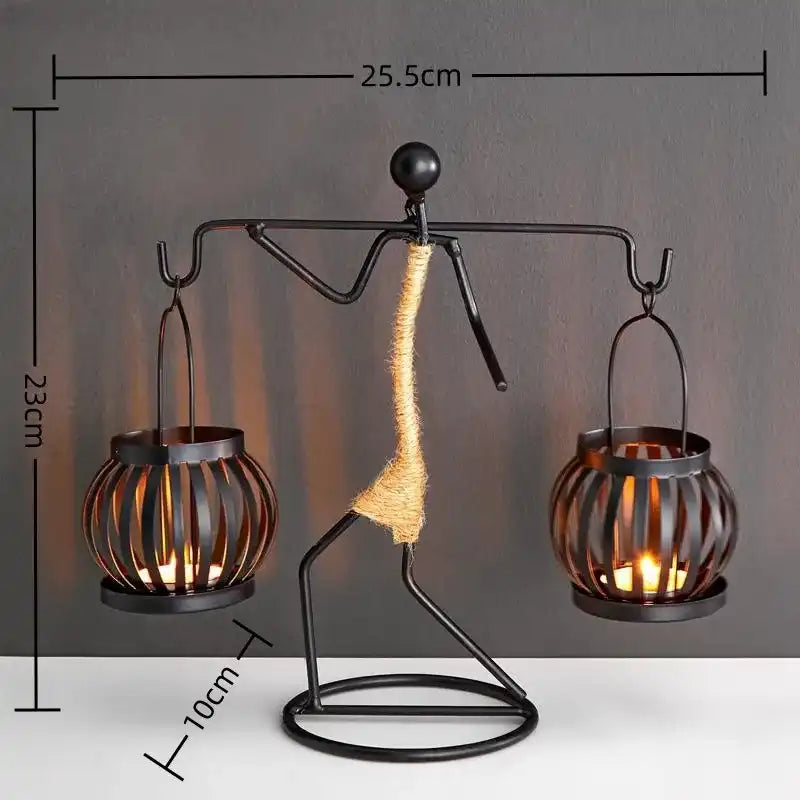 Nordic Metal Candlestick - Abstract Character Sculpture Candle Holder Decor