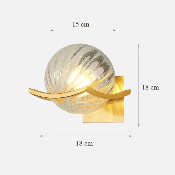 Post-Modern Moon LED Wall Lamp – Glass Globe Sconce