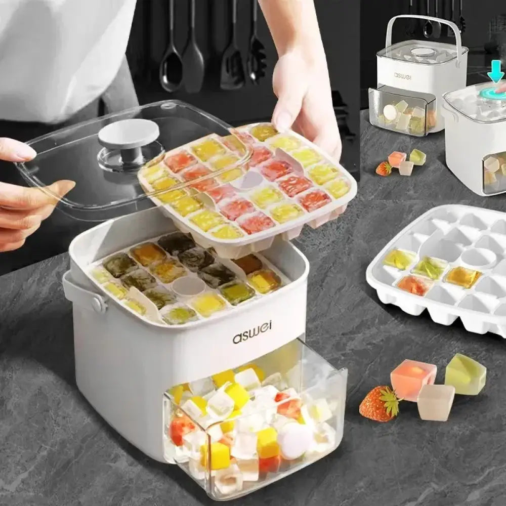 Large Ice Cube Mold with Storage Box