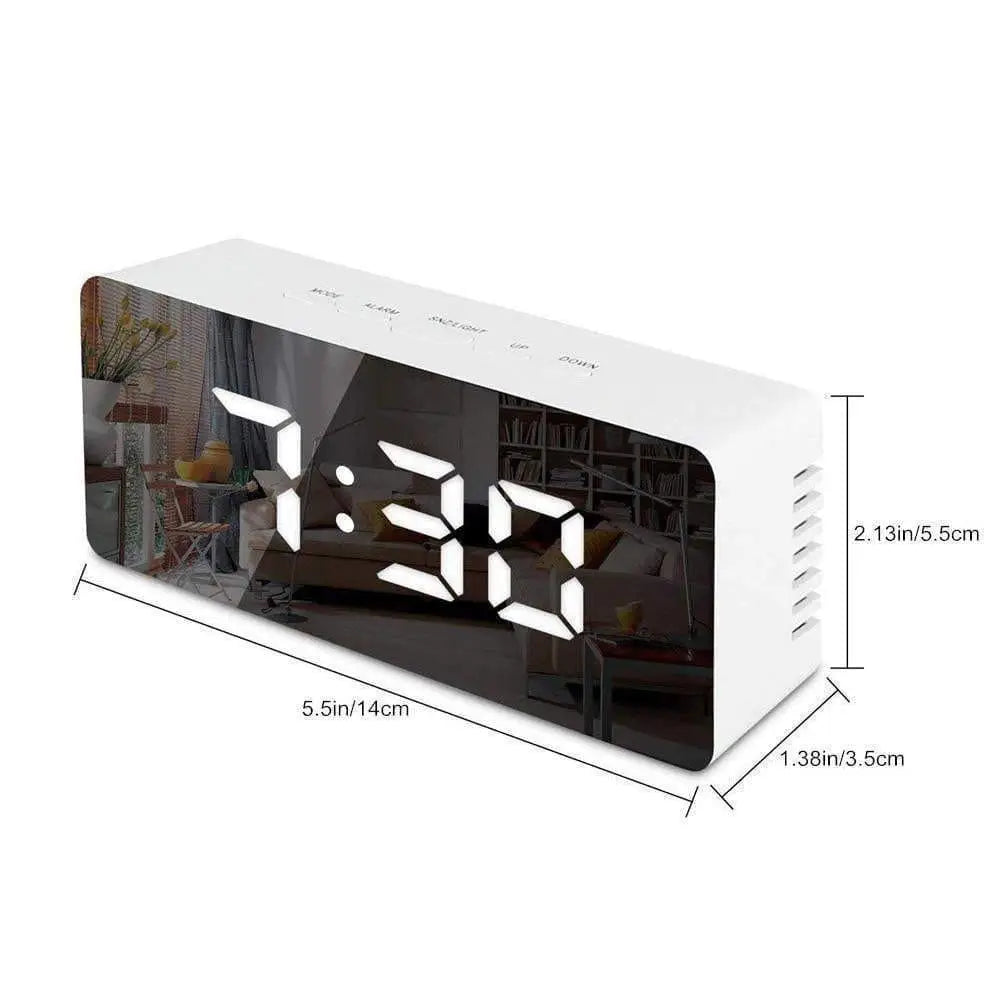 LED Mirror Digital Alarm Clock
