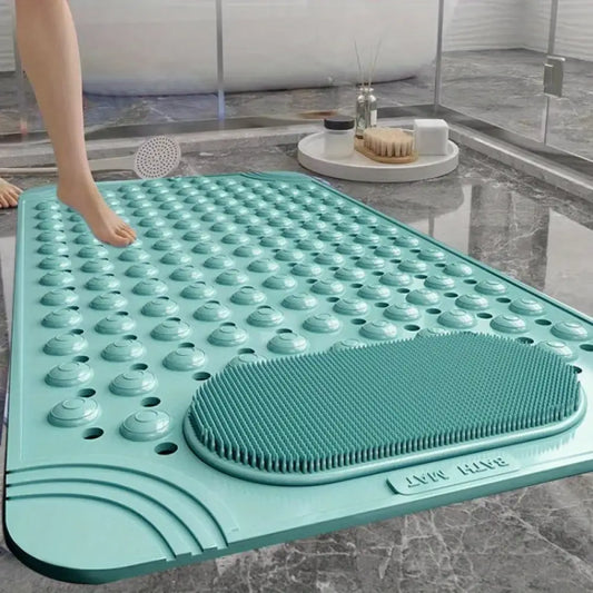 Non-Slip PVC Bath Mat – Massage Nubs Polka Dot Safety Rug 0.8cm Thick