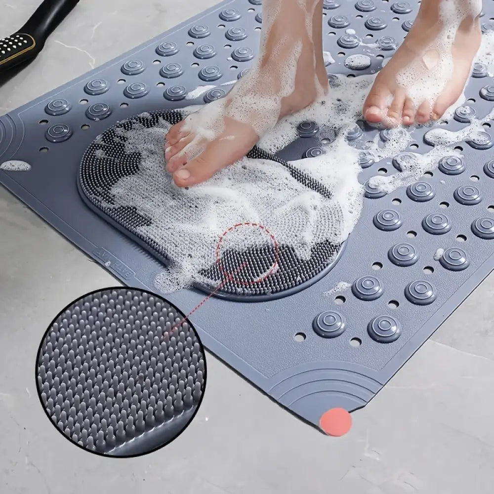 Non-Slip PVC Bath Mat – Massage Nubs Polka Dot Safety Rug 0.8cm Thick