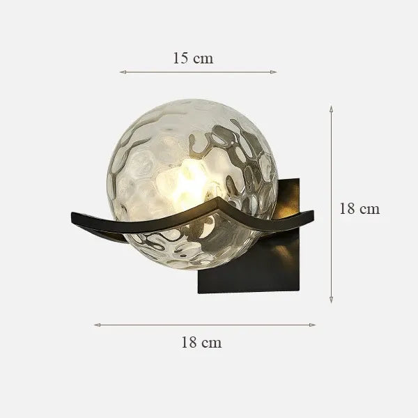Post-Modern Moon LED Wall Lamp – Glass Globe Sconce