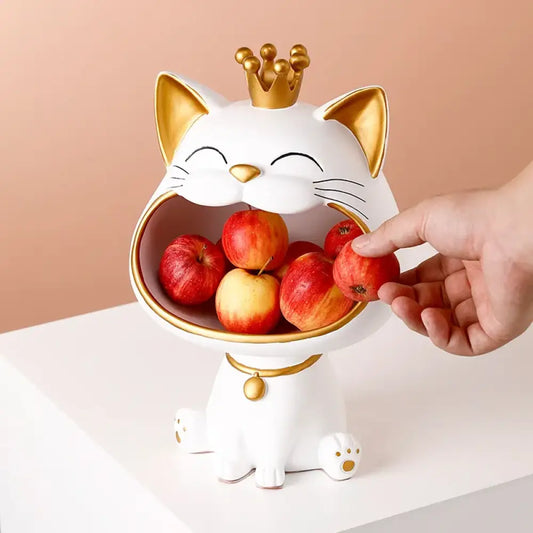 Lucky Cat Statue Sculpture Table Decoration Miniature Figurine