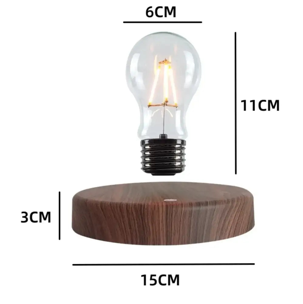 Magnetic Levitation Lamp Floating Glass LED Bulb - Touch Switch Tri-Color Light