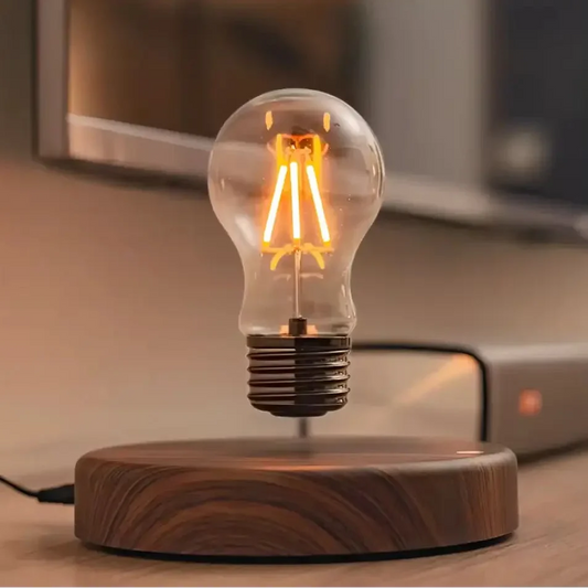 Magnetic Levitation Lamp Floating Glass LED Bulb - Touch Switch Tri-Color Light