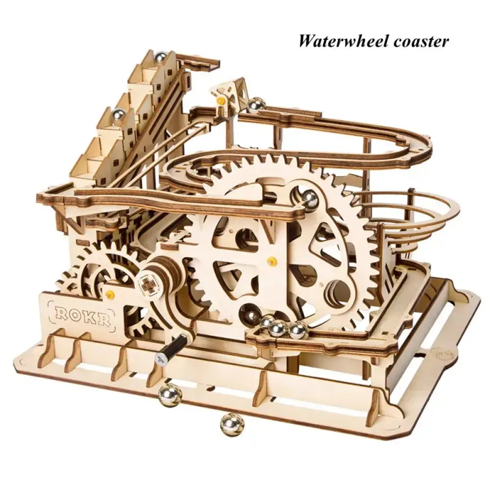 Marble Run Set 3D Wooden Puzzle Model Kit 294 Pcs Assembly Toy