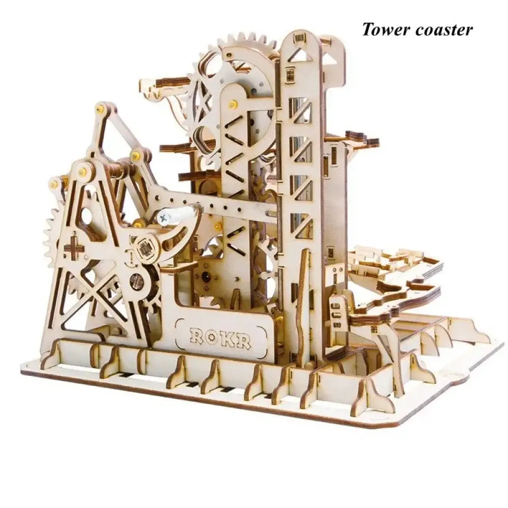 Marble Run Set 3D Wooden Puzzle Model Kit 294 Pcs Assembly Toy